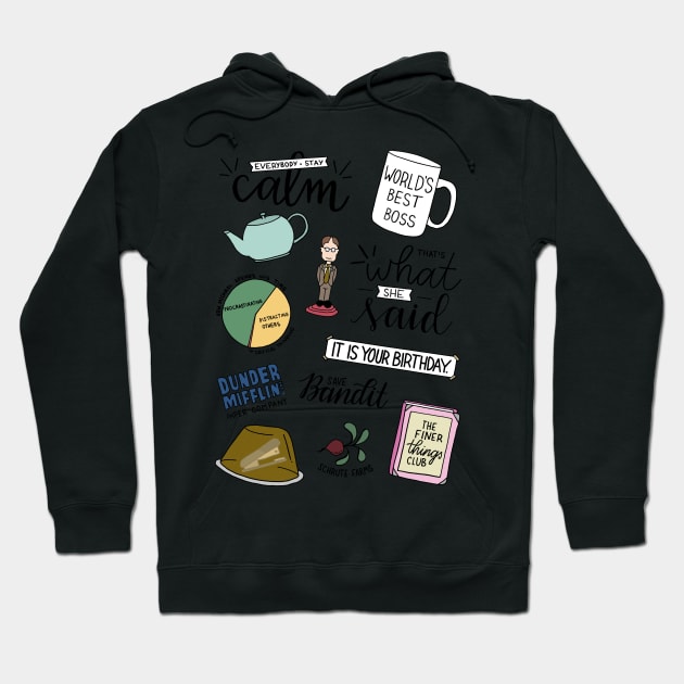 The Office TV Show Art Hoodie by lettersofjoy